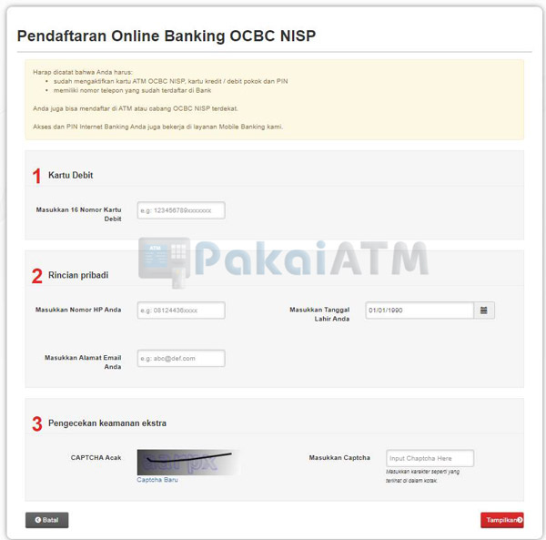 Masukkan Form Diperlukan - √ iBank OCBC NISP 2022 : Syarat, Cara Daftar & Tips Memakai
