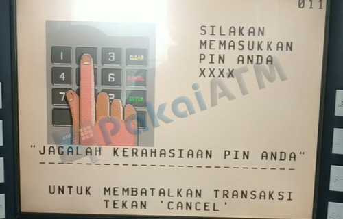 2. Input 6 Digit PIN ATM