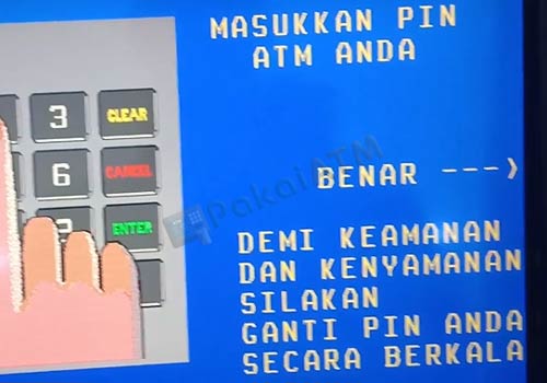 3. Masukkan PIN ATM