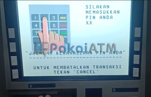3. Masukkan PIN ATM