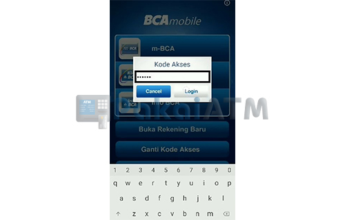 Masukkan Kode Akses BCA Mobile