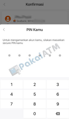 9. Masukkan PIN Transaksi - 10 Cara Top Up OVO Lewat SeaBank & Gratis Admin