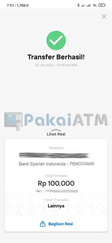Bi fast transfer Daftar Bank