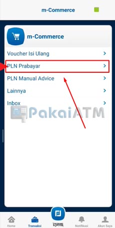 5. Pilih PLN Prabayar