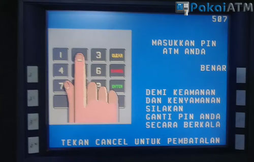3. Input PIN ATM BRI